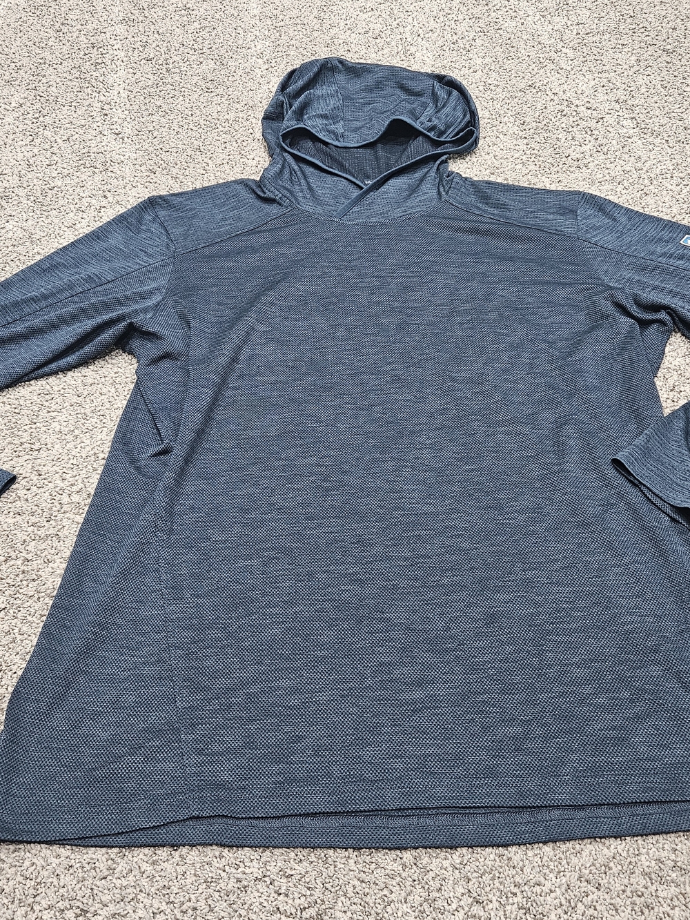 Kuhl Men's Slate Blue Hooded Long-Sleeve Performance Top